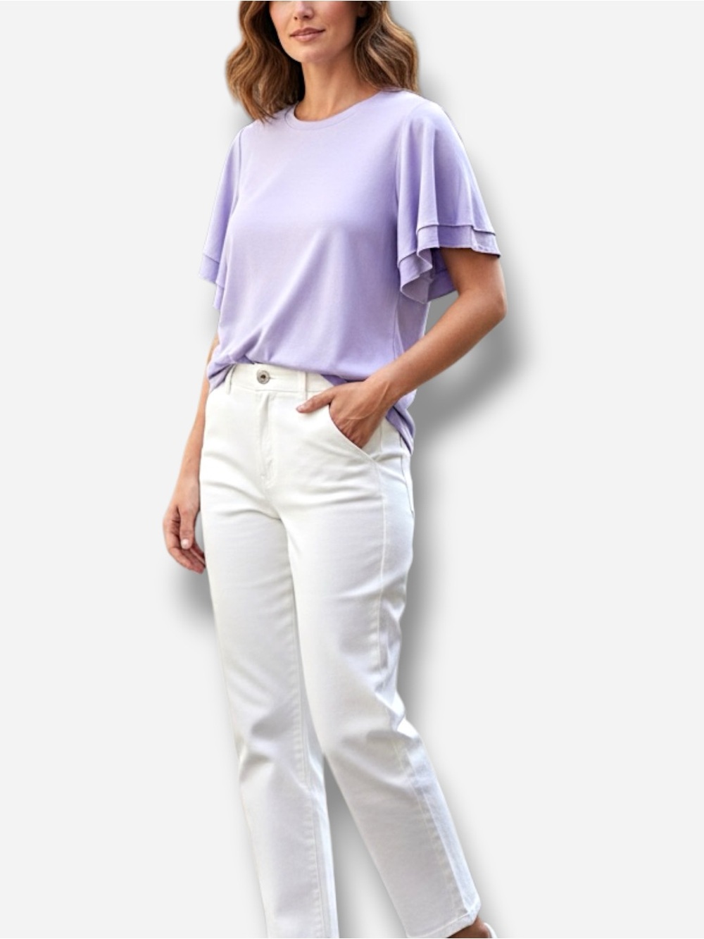 🌸New🌸 Michael Kors Purple Ruffle Top Small NWT